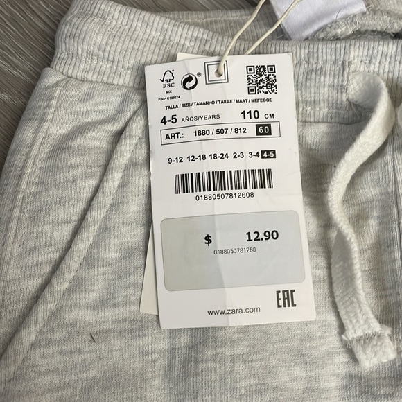 ZARA | Toddlers Gray Joggers - Picture 3 of 8